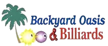 Backyard Oasis & Billiards logo