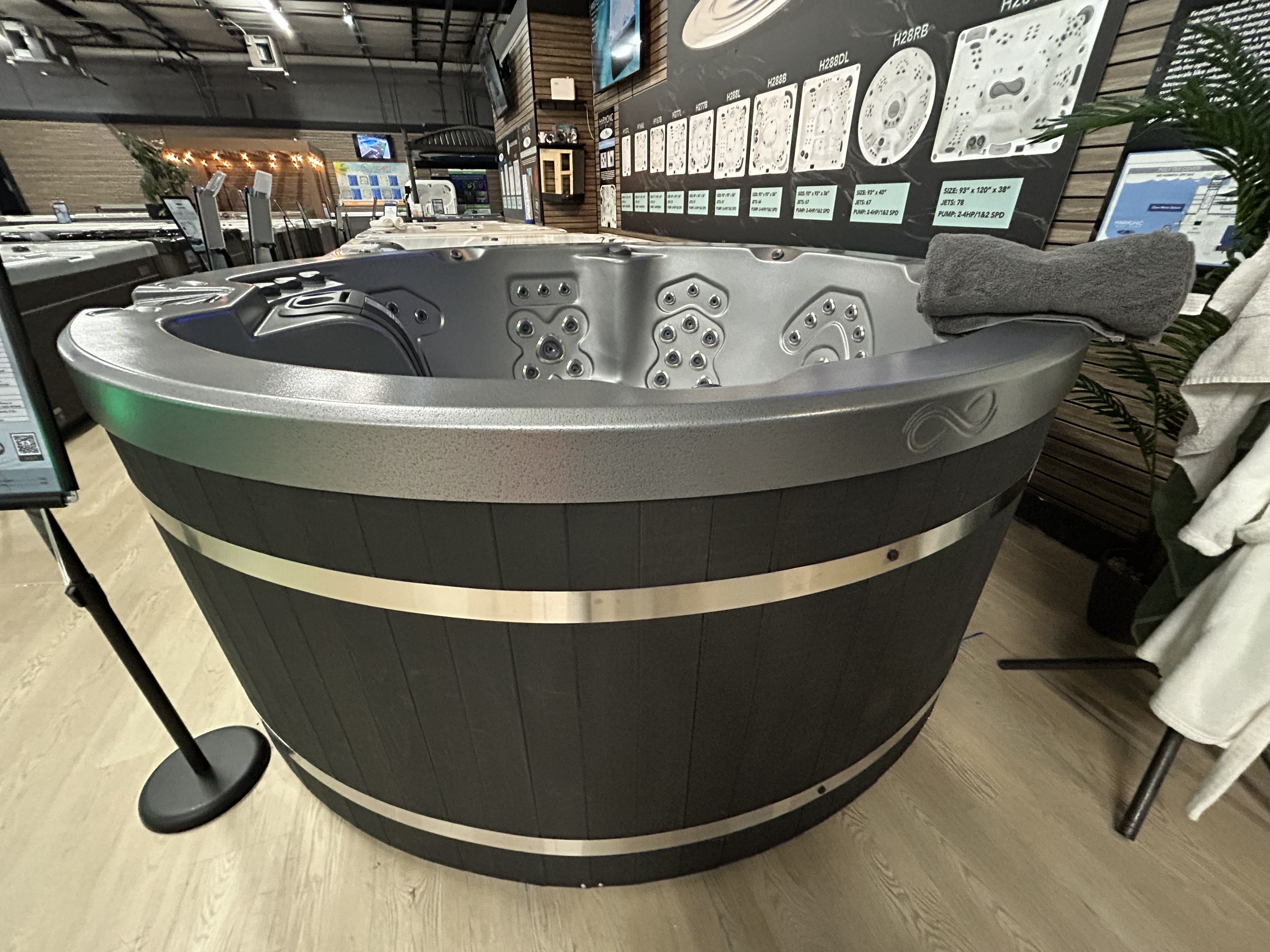 Harmonic H28RB on the showroom floor - wooden skirting